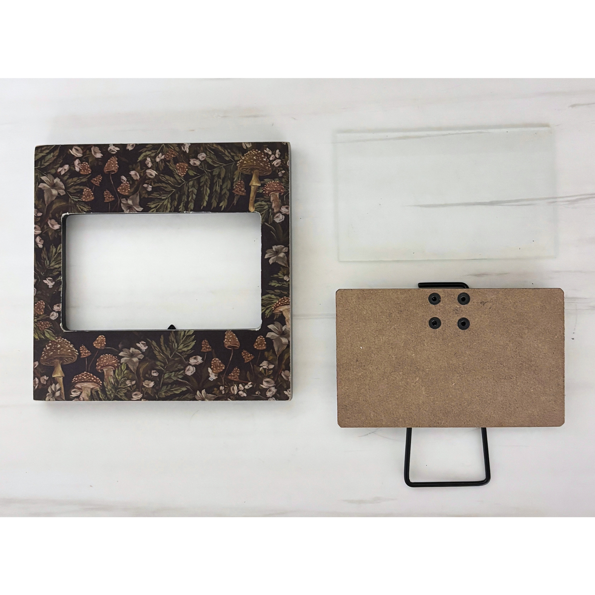 Dark Botanical Photo Frame | Moody Floral "Hidden Garden" Wood Picture Frame