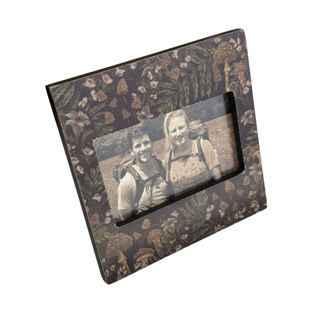 Dark Botanical Photo Frame | Moody Floral "Hidden Garden" Wood Picture Frame