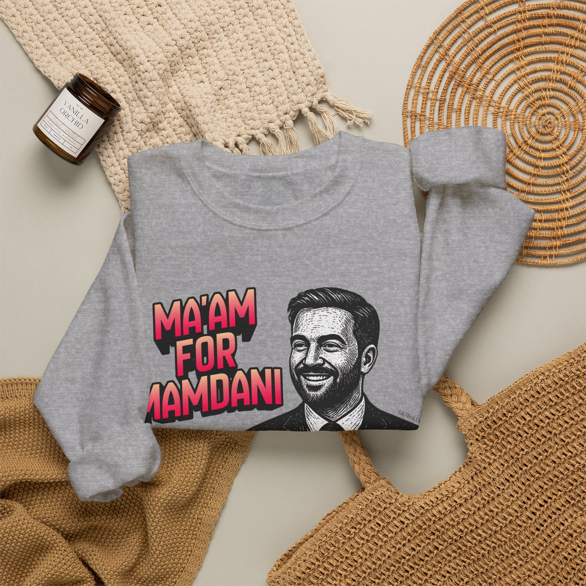 Ma'am for Mamdani NYC Mayor Unisex Heavy Blend™ Crewneck Sweatshirt [Sizes S-5X]