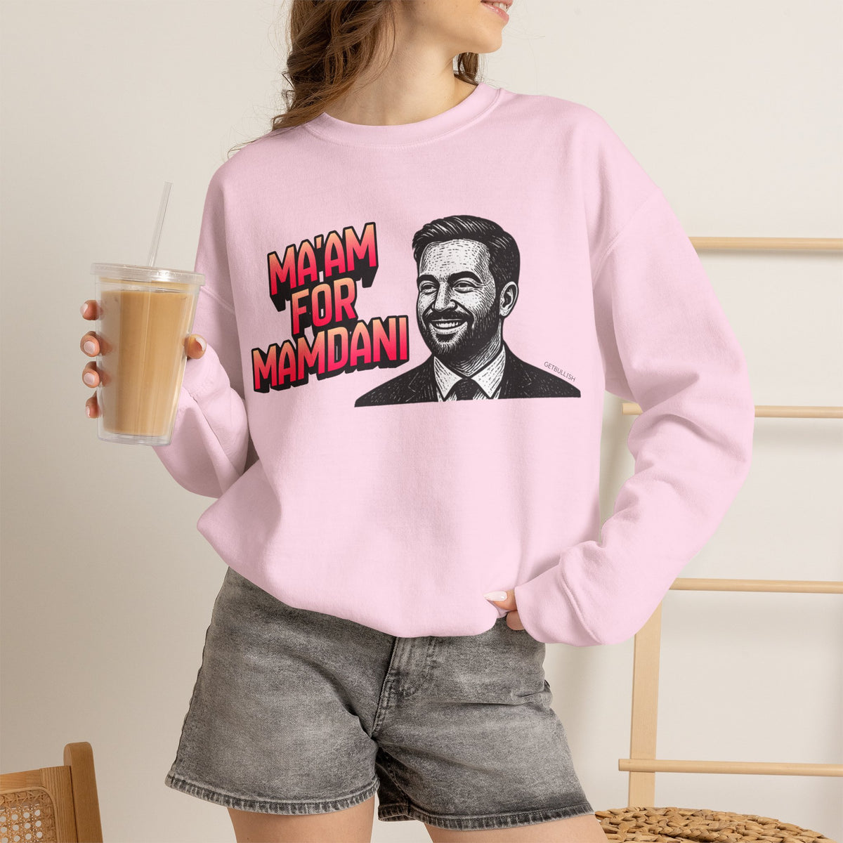 Ma'am for Mamdani NYC Mayor Unisex Heavy Blend™ Crewneck Sweatshirt [Sizes S-5X]