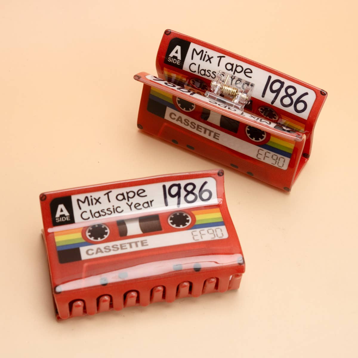 1986 Mix Tape Cassette Hair Claw