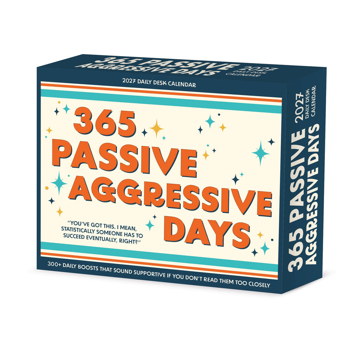 A boxed desk calendar titled "365 Passive Aggressive Days" 