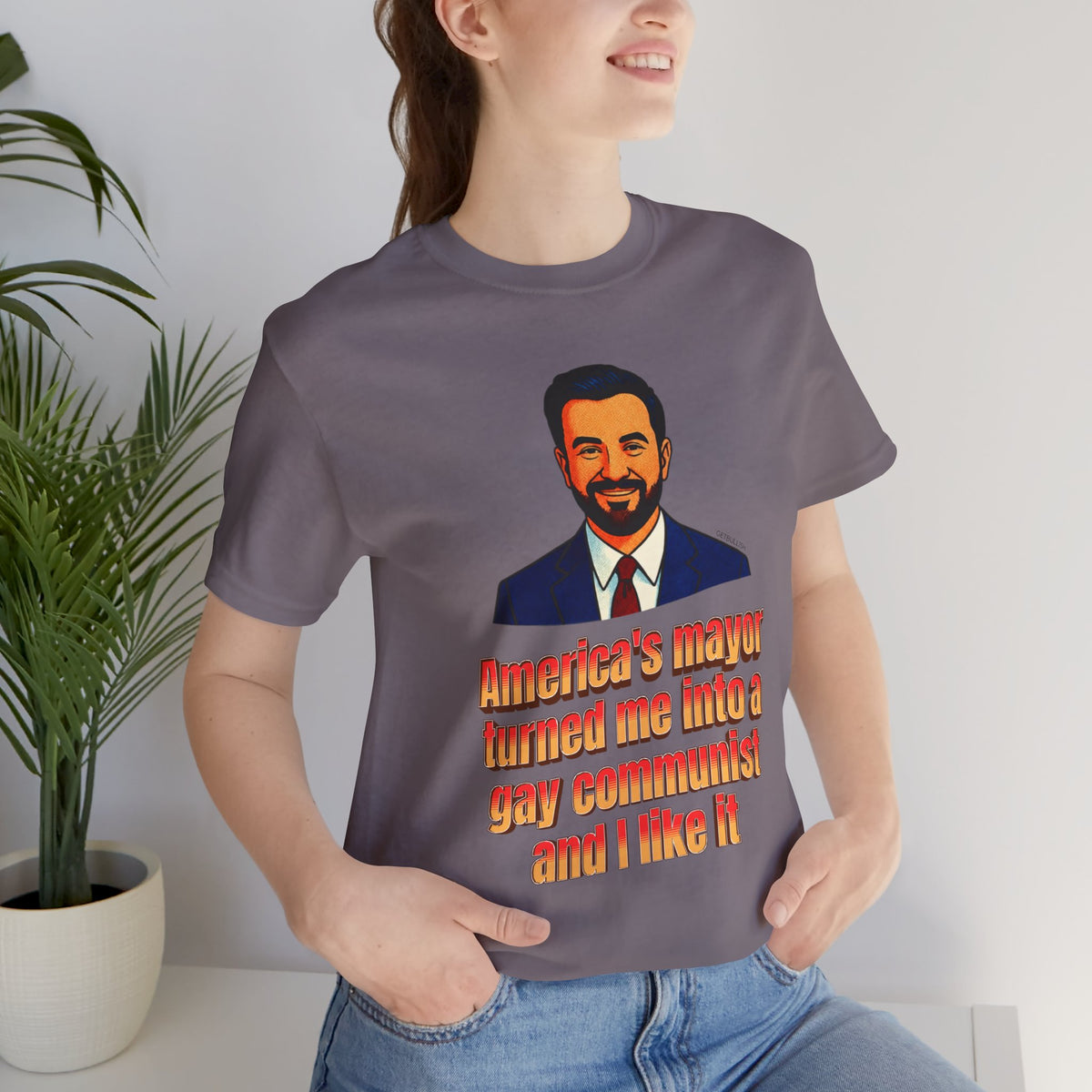 America's Mayor Turned Me Into a Gay Communist and I Like It Mamdani Jersey Short Sleeve Tee [Sizes XS-4XL]