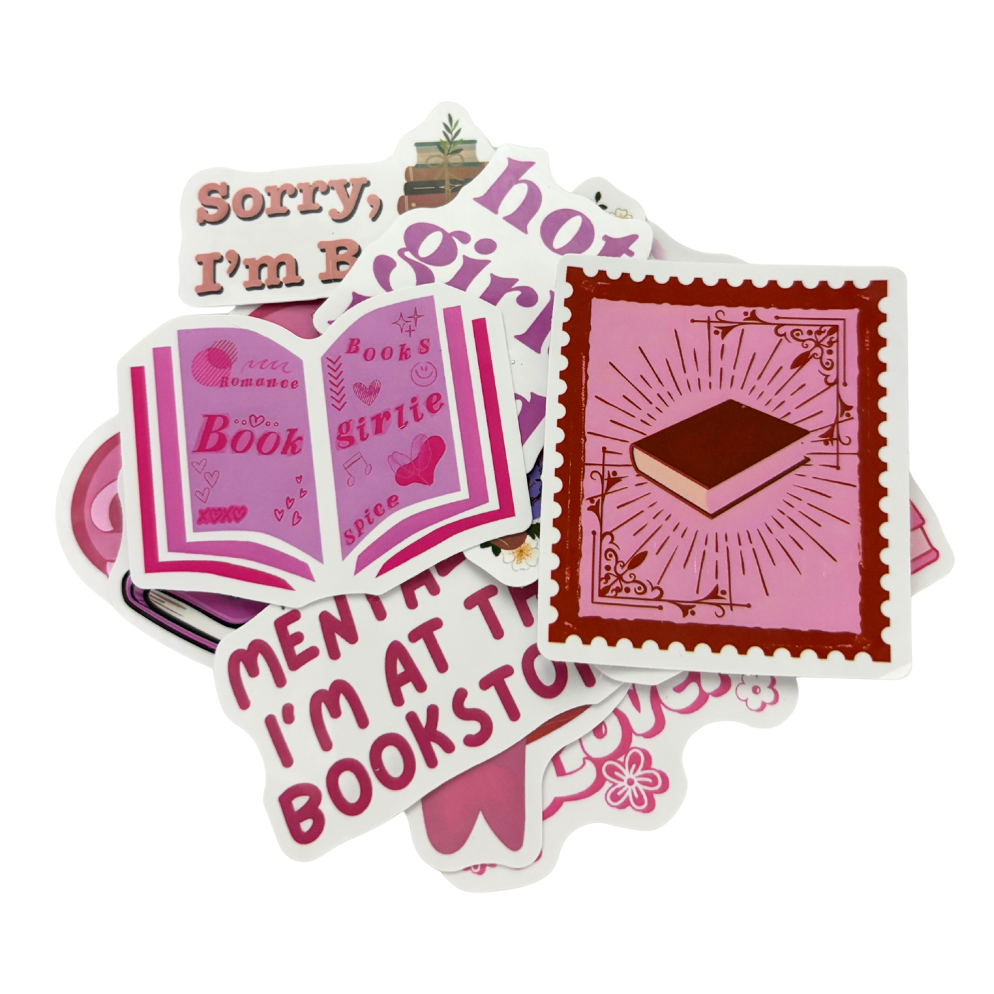 Book Lover Sticker Pack | 13–20 Stickers in 4 Bookish Themes