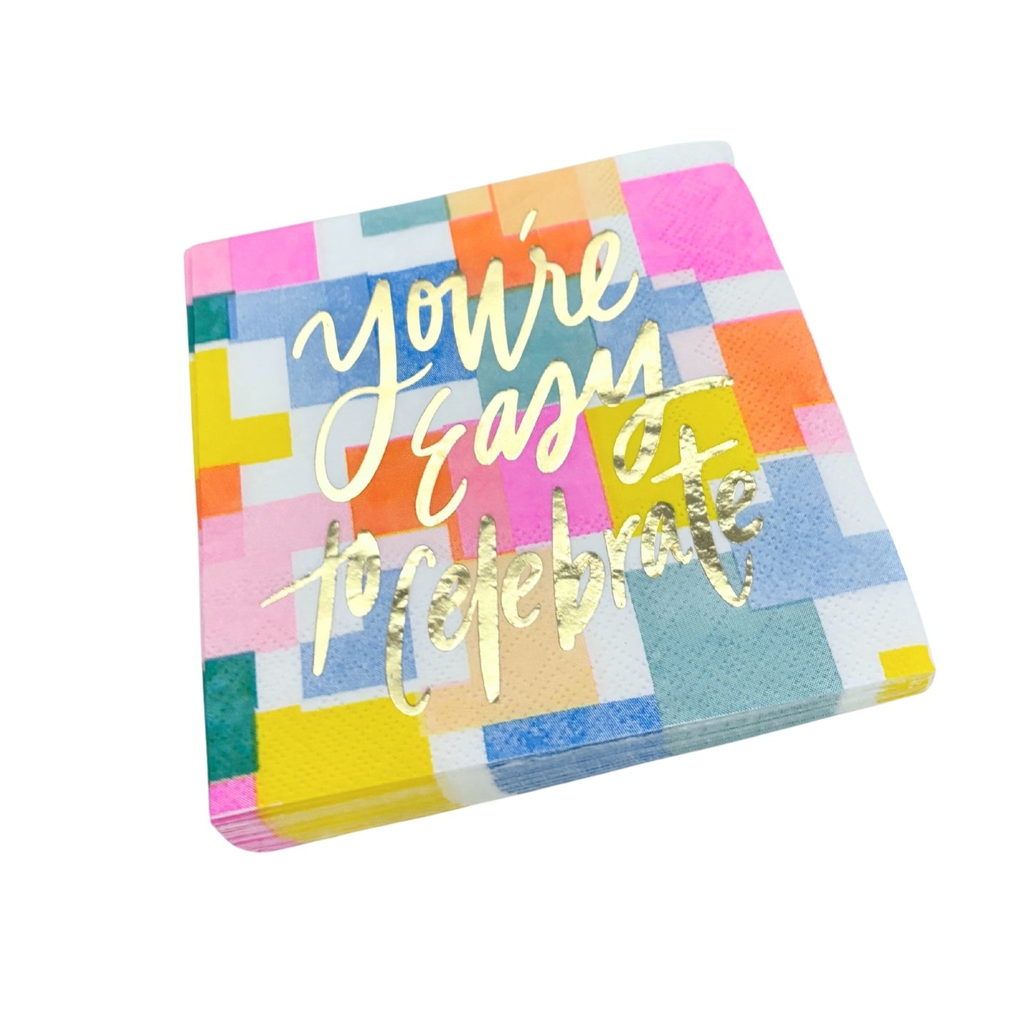 You're Easy to Celebrate Beverage Napkins | Party Cocktail Paper Napkin | 5"