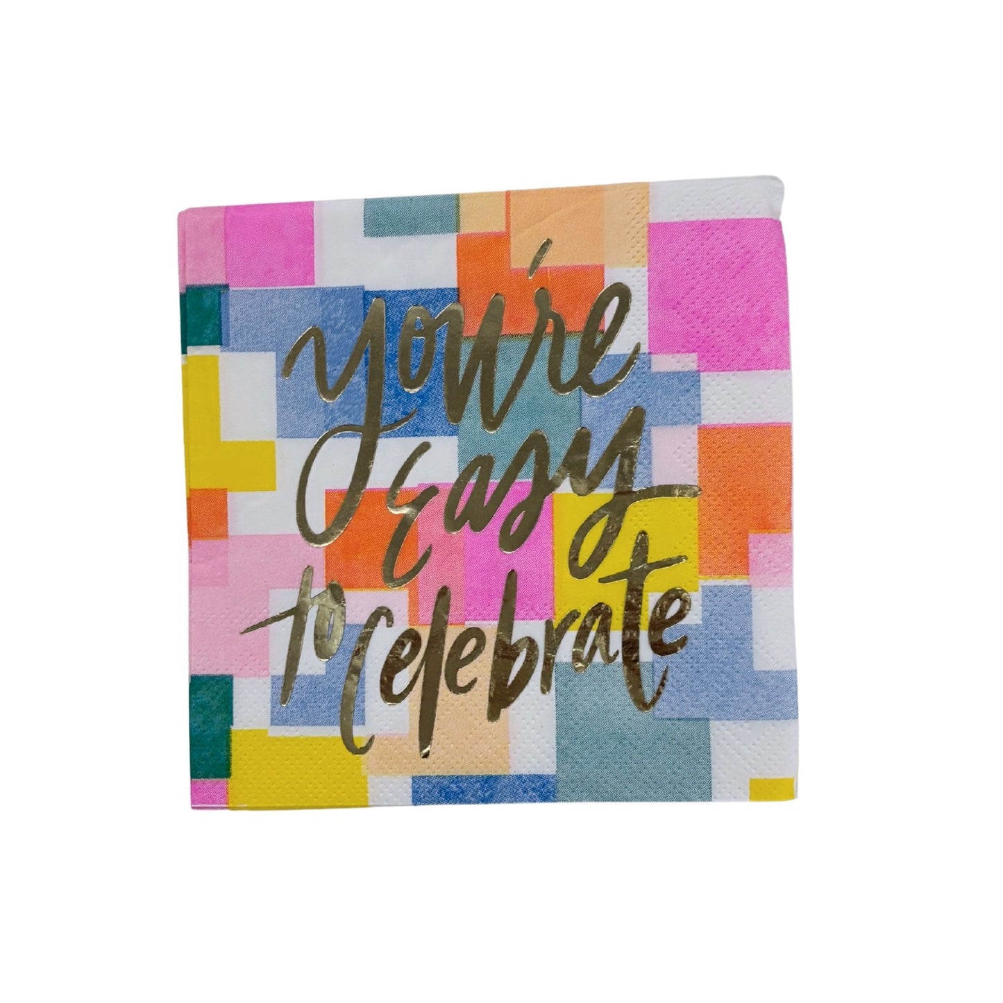 You're Easy to Celebrate Beverage Napkins | Party Cocktail Paper Napkin | 5"