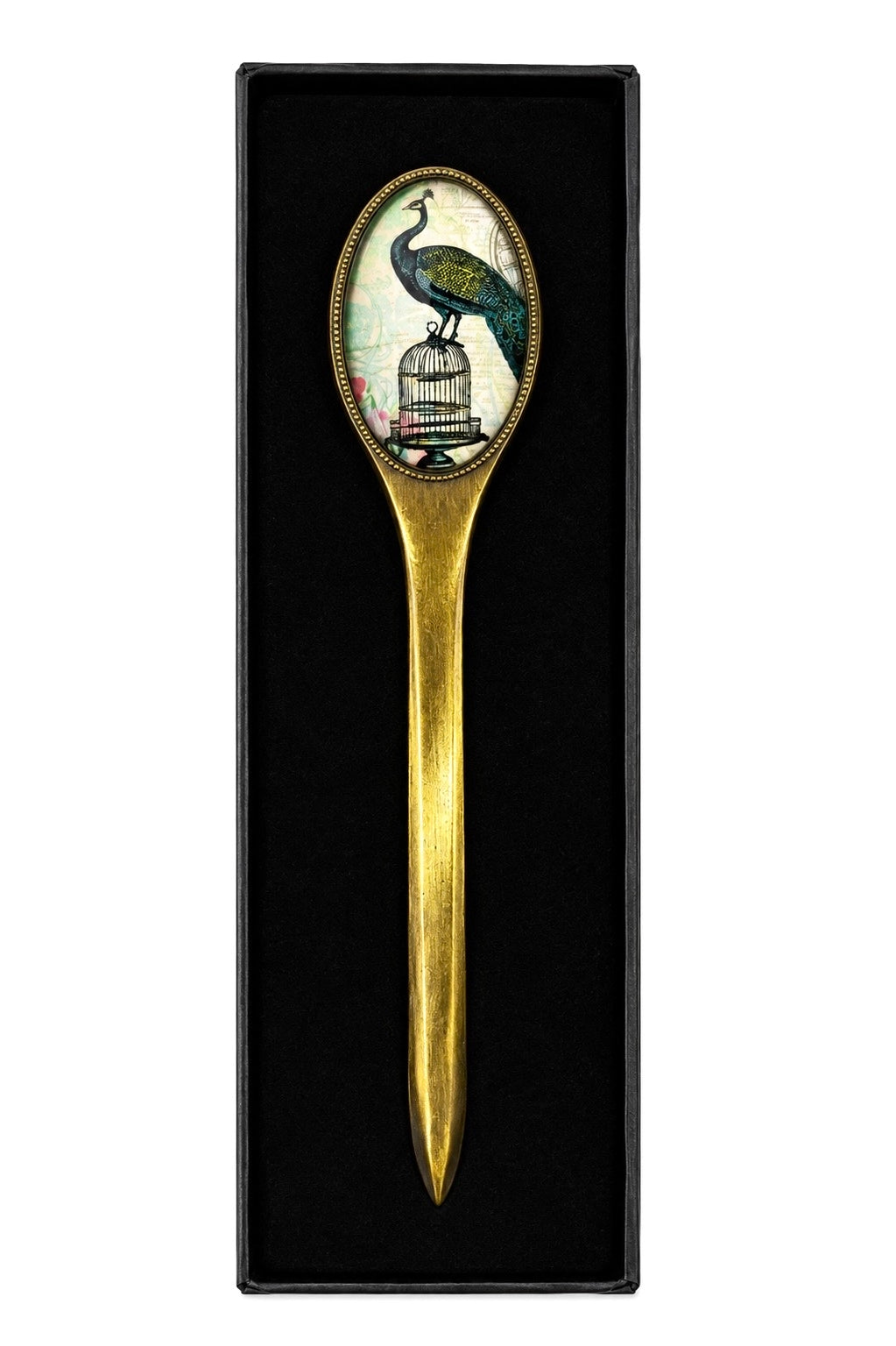 Vintage Blue Peacock Letter Opener | Giftable Desk Accessory