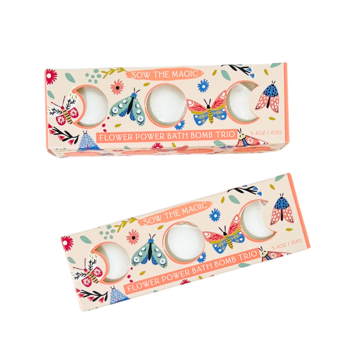 Moon Phase Flower Power Bath Bomb Trio | Wild Rose + Citrus-Sow the Magic-The Bullish Store