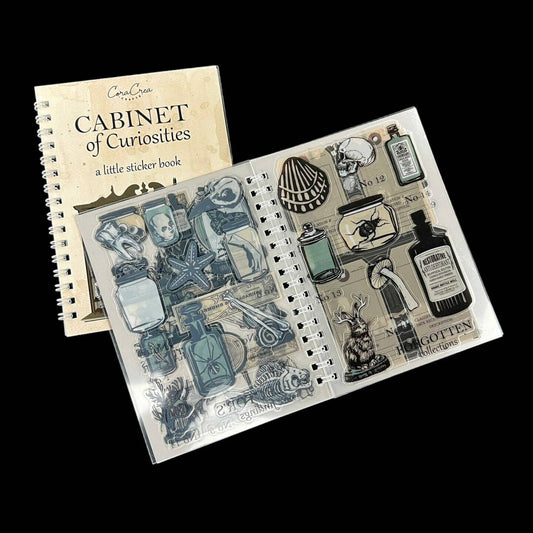 Cabinet of Curiosities Mini Sticker Book | 10 Pages Vintage Designs Decal