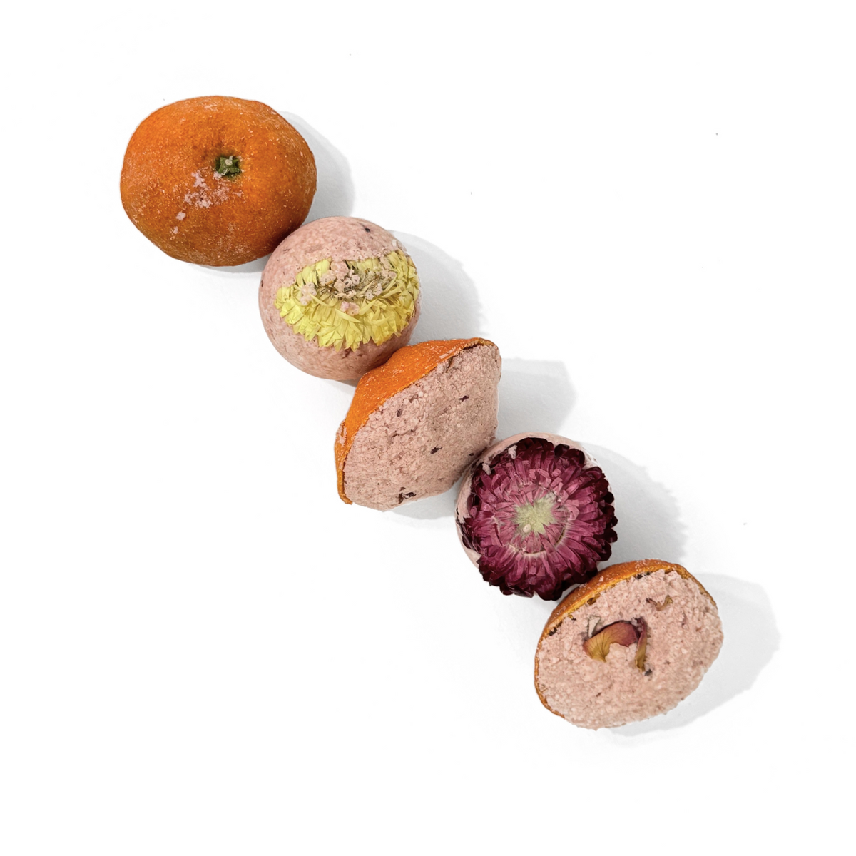 Mandarin Scoops Bath Bomb Gift Set | Citrus + Rose-Sow the Magic-The Bullish Store