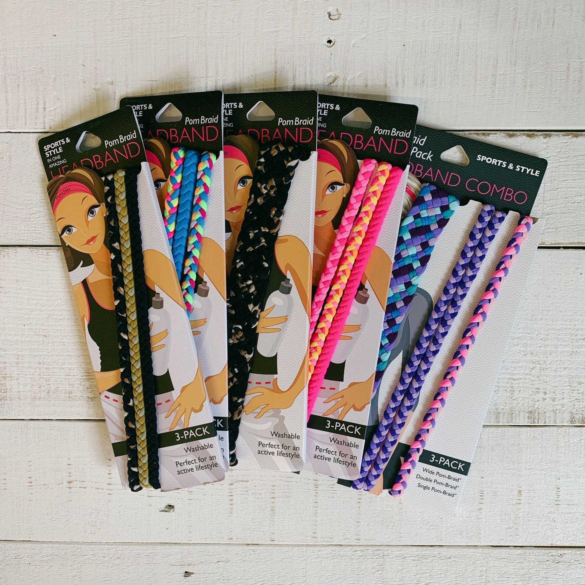 3 Pack Leopard Braided Headband | One Size Athleisure SALE