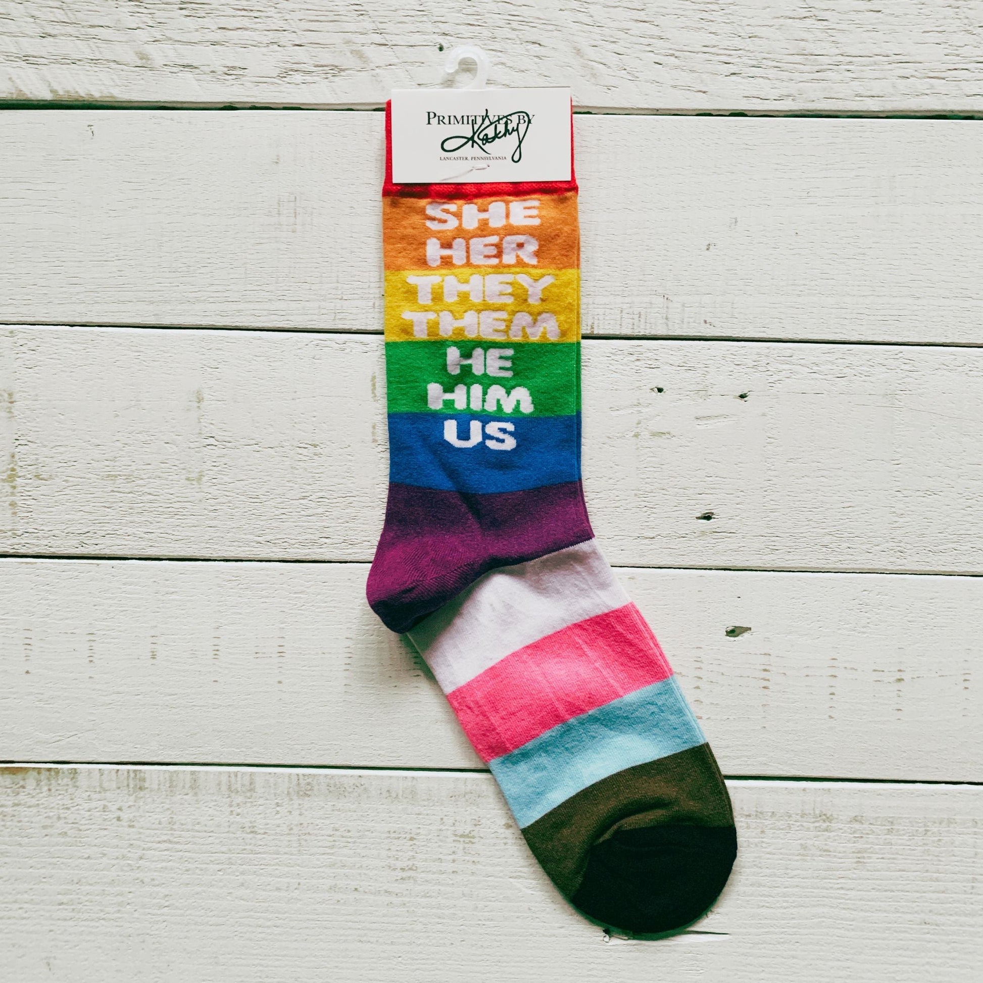 3 Pack Pride Socks | LGBTQIA Rainbow Unicorn Pronouns Socks