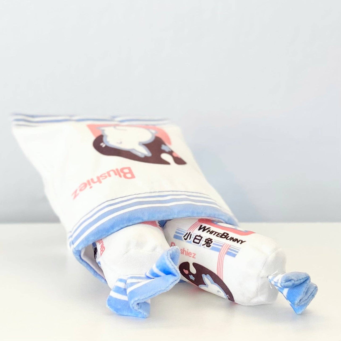 3 Piece Dog Toy White Bunny Candy Interactive/Nosework | Asian Snack Food Theme-Blushiez-The Bullish Store