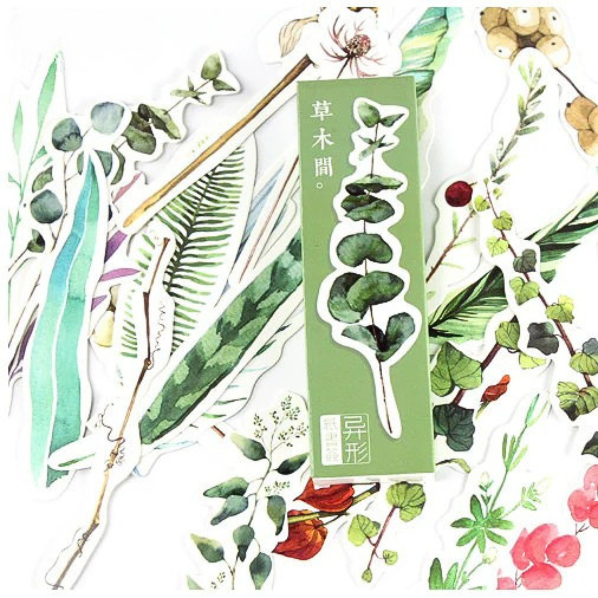 30-Pack Floral/Grass Design Paper Bookmark