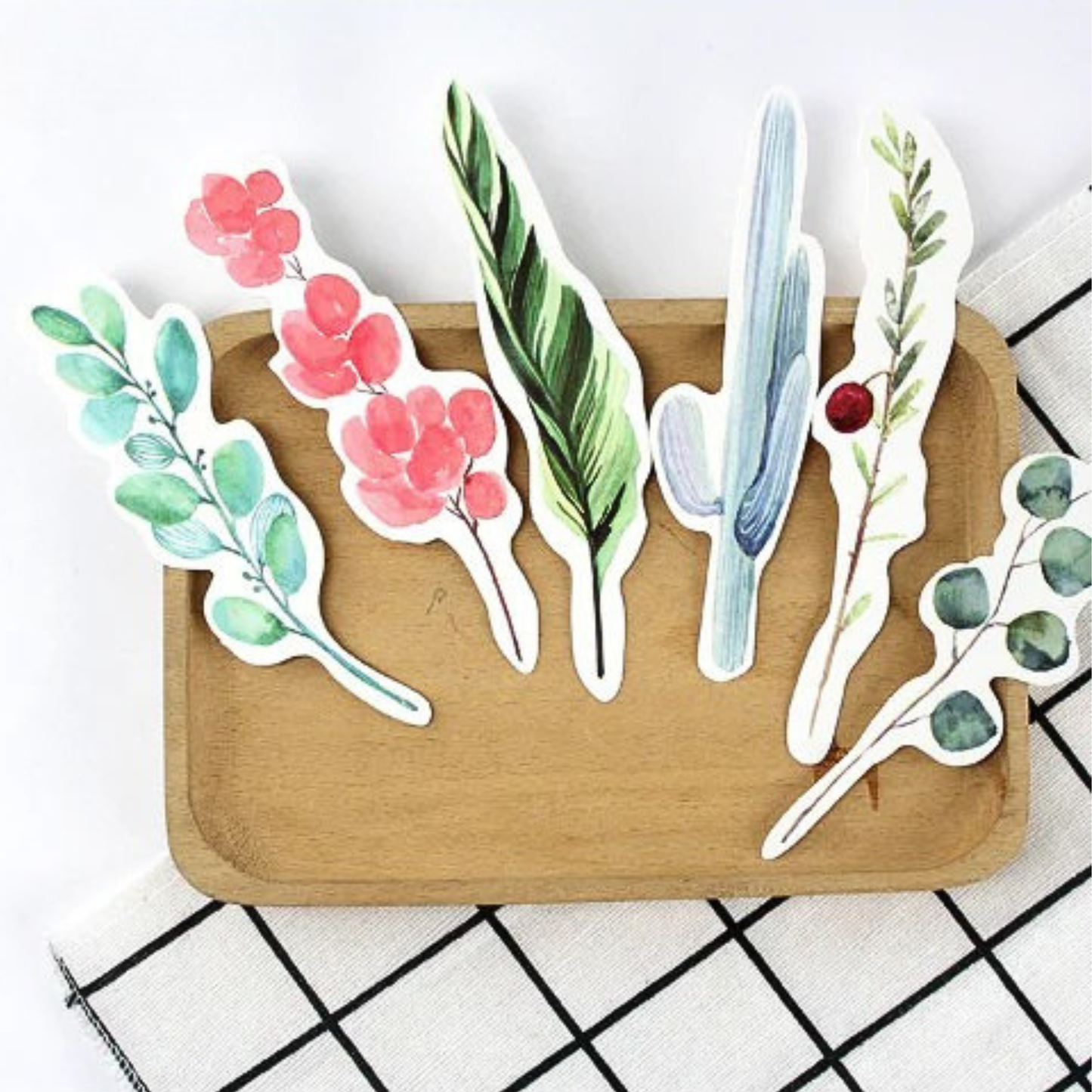 30-Pack Floral/Grass Design Paper Bookmark