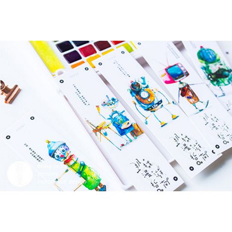 30 Pack of Robot Bookmarks