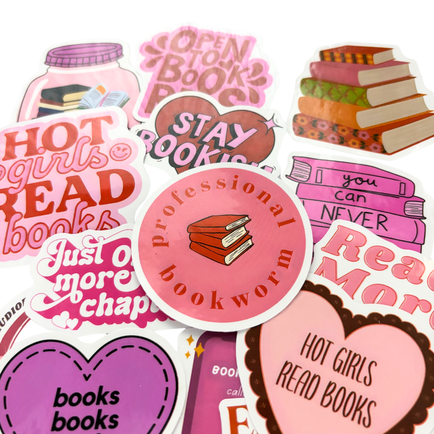 Book Lover Sticker Pack | 13–20 Stickers in 4 Bookish Themes