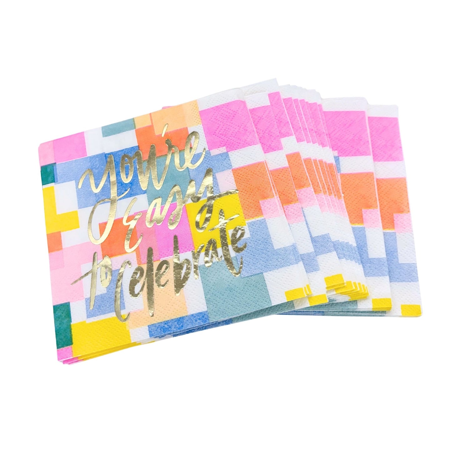 You're Easy to Celebrate Beverage Napkins | Party Cocktail Paper Napkin | 5"
