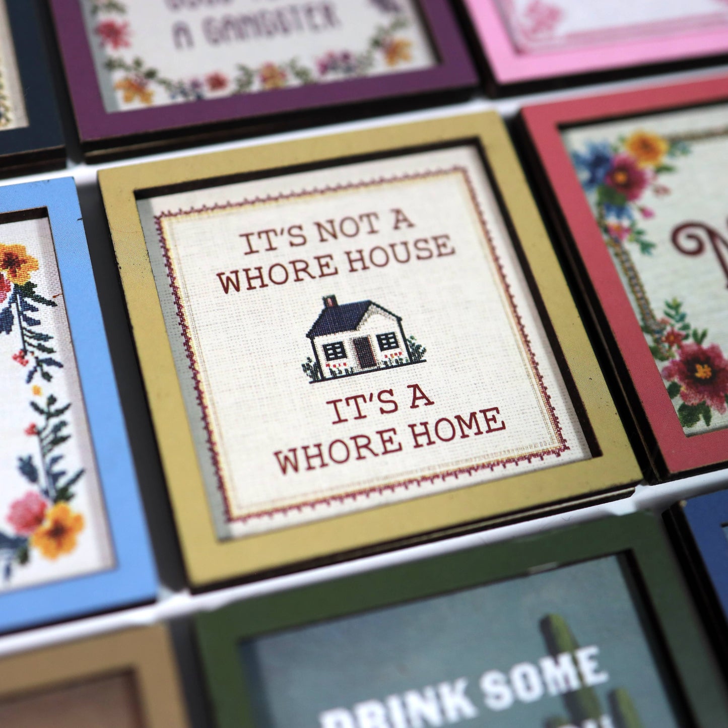 It's Not a Whore House It's a Whore Home | Funny Wooden Magnet