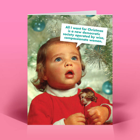 Wise, Compassionate Women Christmas Wish Card