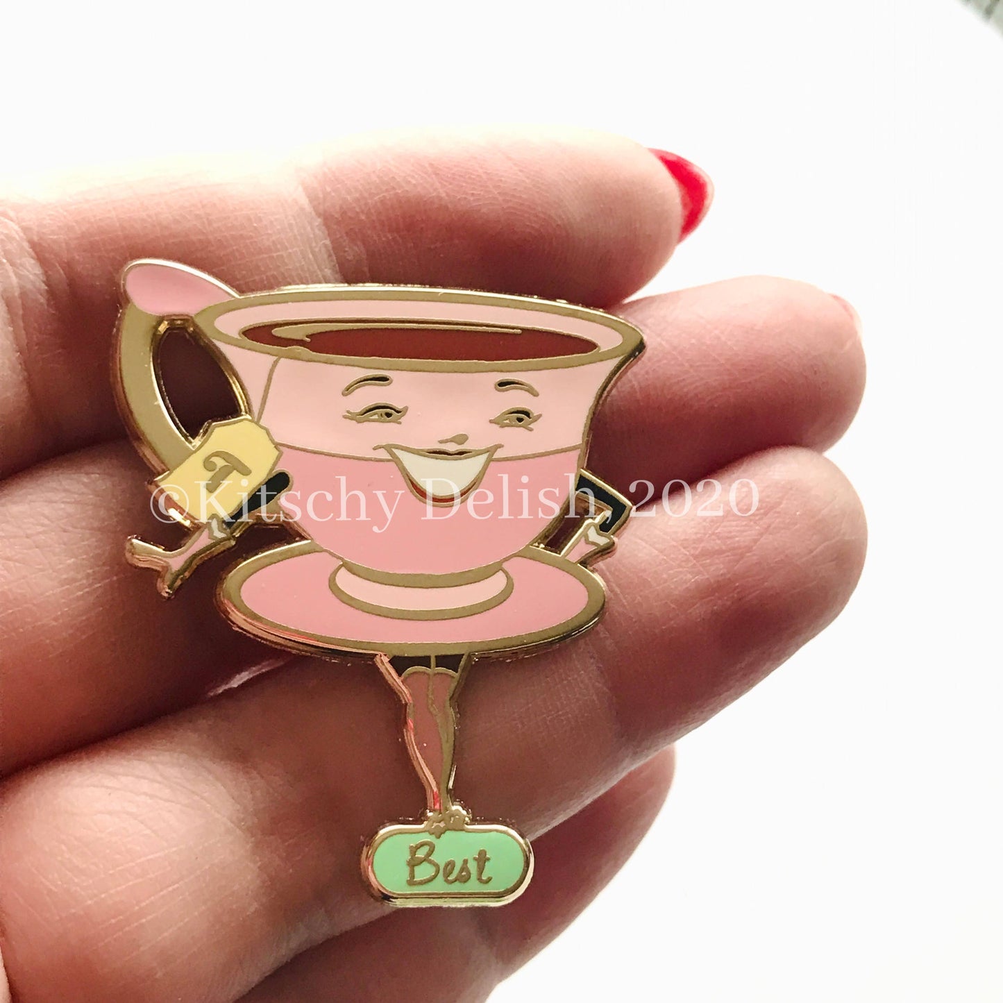 Best Teas Hard Enamel Pin Set | Gold-Plated Teacups