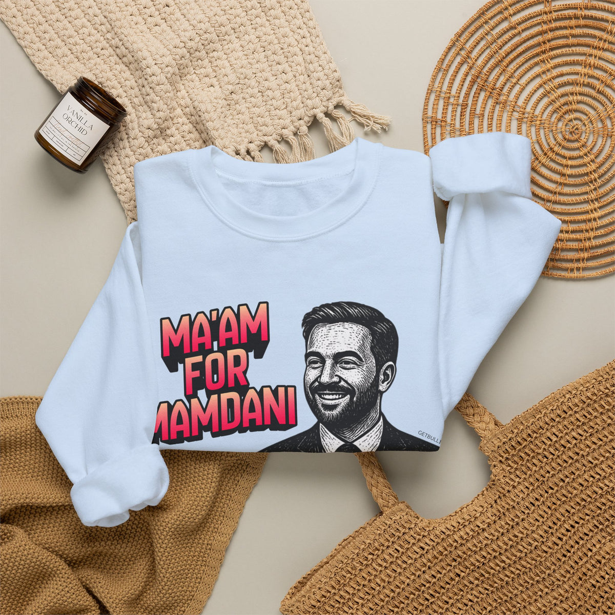 Ma'am for Mamdani NYC Mayor Unisex Heavy Blend™ Crewneck Sweatshirt [Sizes S-5X]