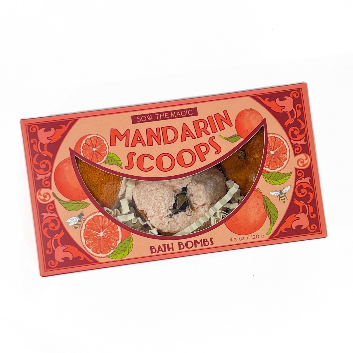 Mandarin Scoops Bath Bomb Gift Set | Citrus + Rose-Sow the Magic-The Bullish Store
