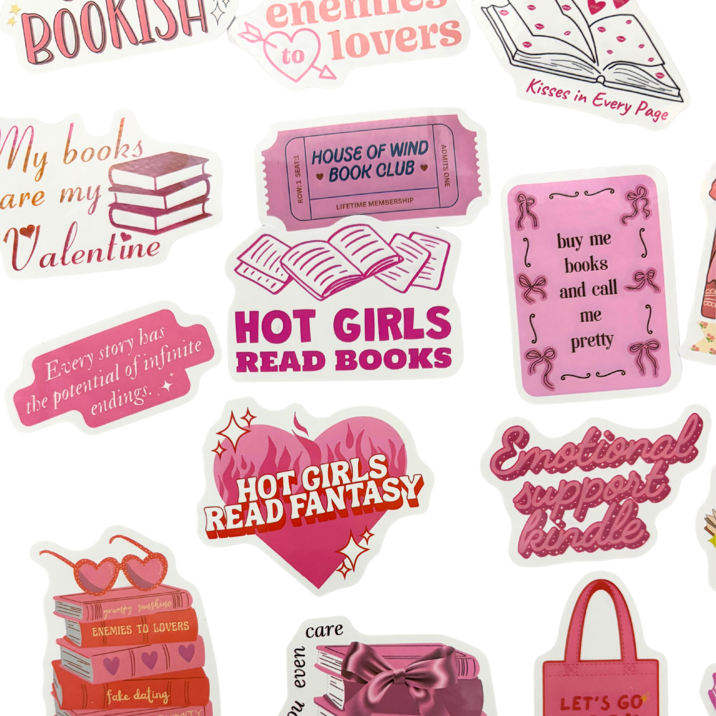 Book Lover Sticker Pack | 13–20 Stickers in 4 Bookish Themes