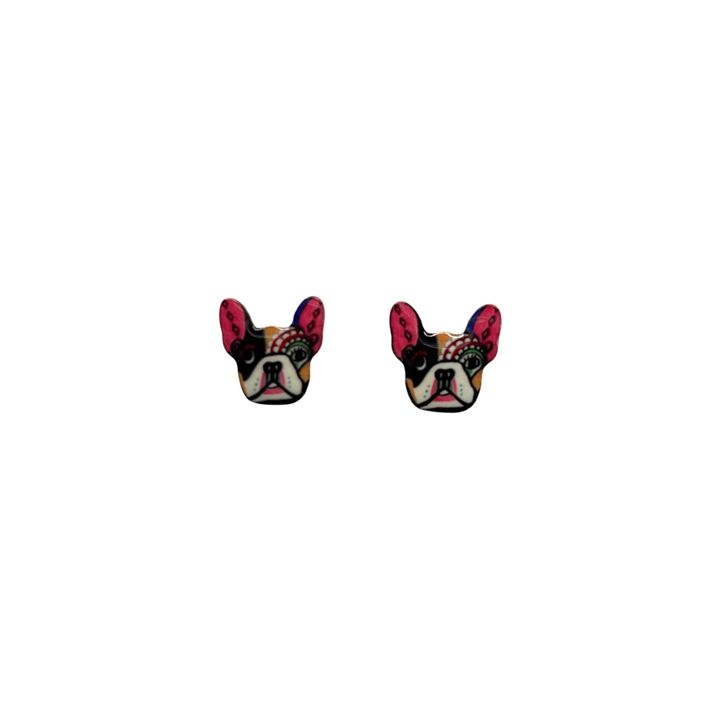 Graffiti Dog Stud Earrings | Street Art Novelty Earrings