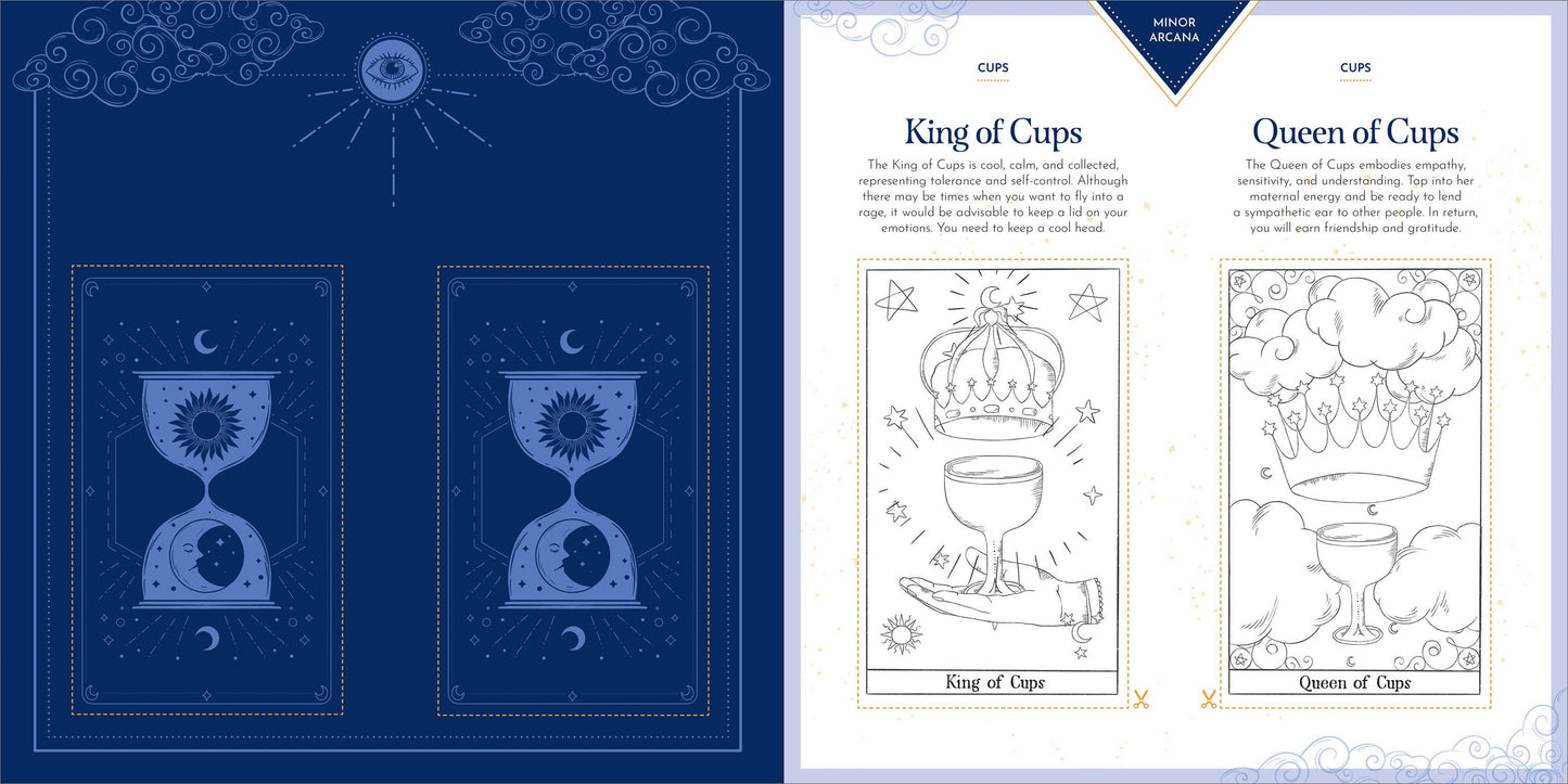 Make Your Own Tarot Deck Coloring Book | 78 Card DIY Tarot Set with Major & Minor Arcana