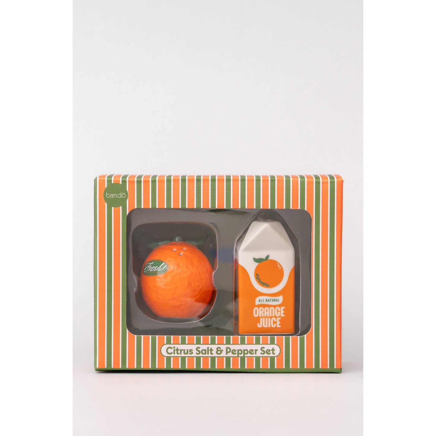 Orange Salt & Pepper Shakers | Citrus Ceramic Set