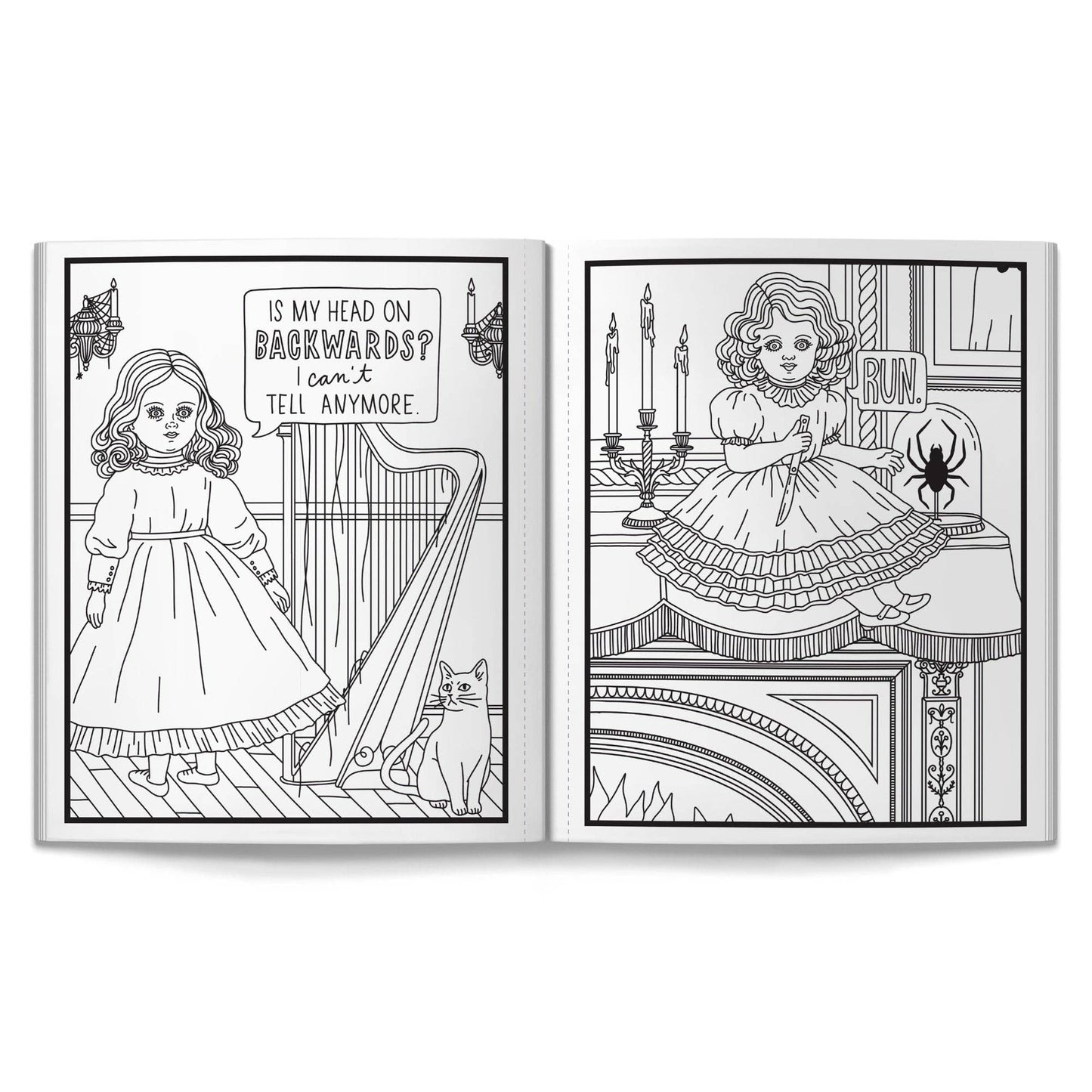 Brass Monkey Haunted Dolls Coloring Book