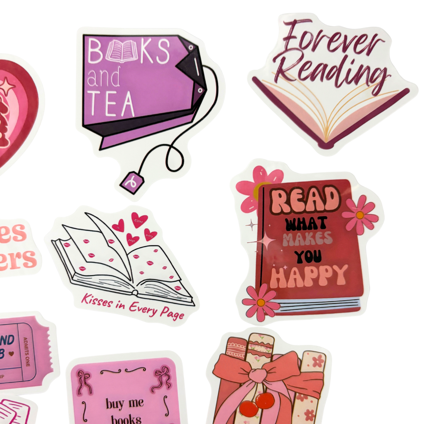 Book Lover Sticker Pack | 13–20 Stickers in 4 Bookish Themes