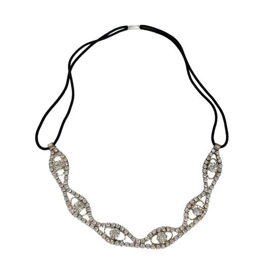 The Eyes Are Diamonds Stretch Headband Tiara | Rhinestone Bejeweled | One Size Fits Most