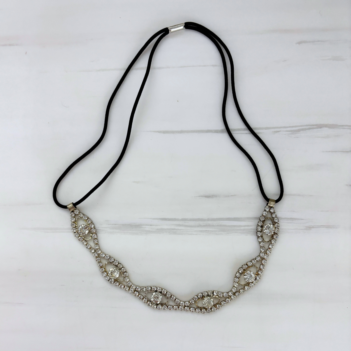 The Eyes Are Diamonds Stretch Headband Tiara | Rhinestone Bejeweled | One Size Fits Most