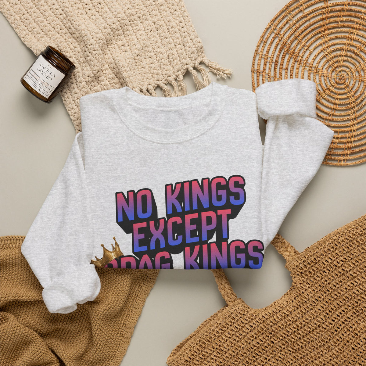 No Kings Except Drag Kings Unisex Heavy Blend™ Crewneck Sweatshirt [Sizes S-5X]