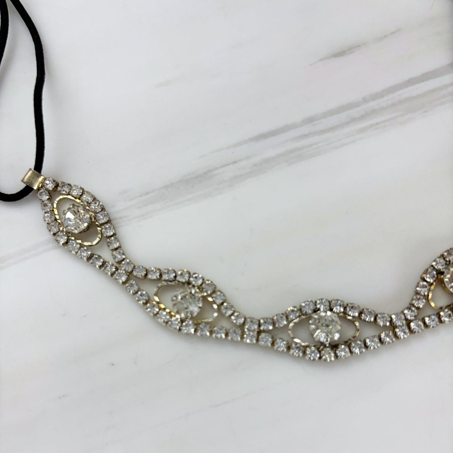 The Eyes Are Diamonds Stretch Headband Tiara | Rhinestone Bejeweled | One Size Fits Most