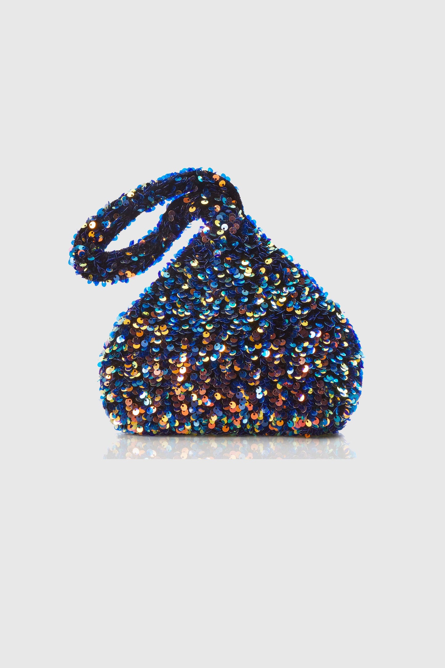 Sequin Evening Clutch in Black or Black/Gold