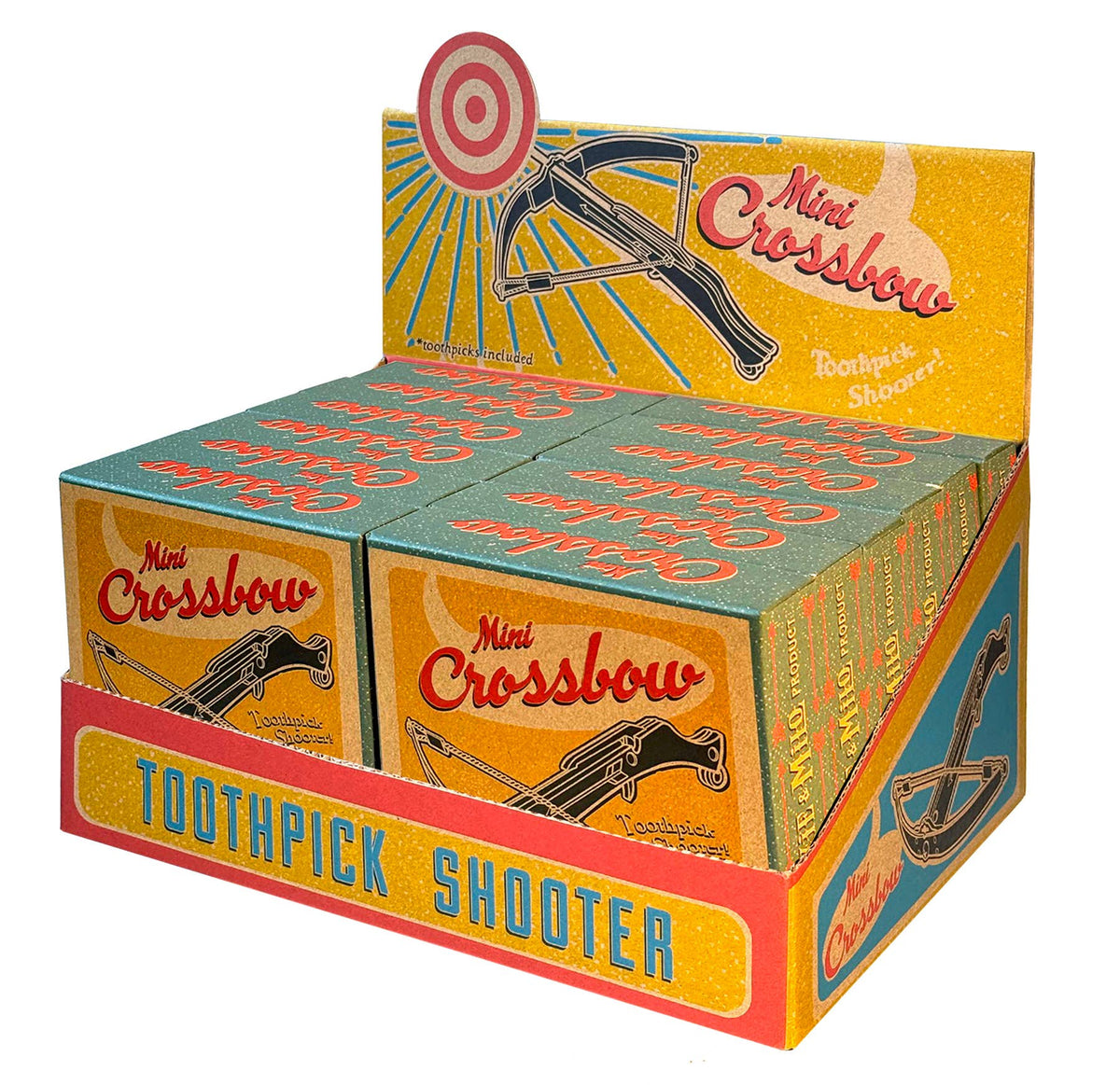Mini Crossbow Toothpick Launcher | 12-Unit Countertop Display