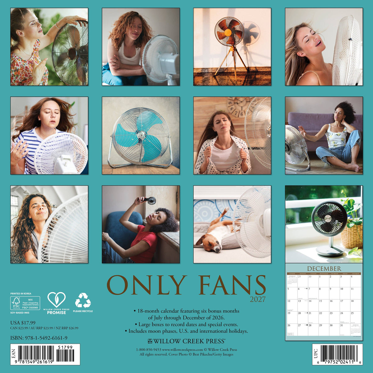 Only Fans 2027 Wall Calendar | 12" x 12"