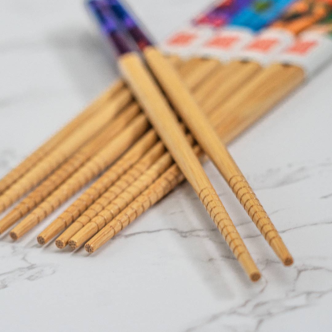 5-Piece Frank Lloyd Wright Max Hoffman Bamboo Chopsticks Set | Gift Box