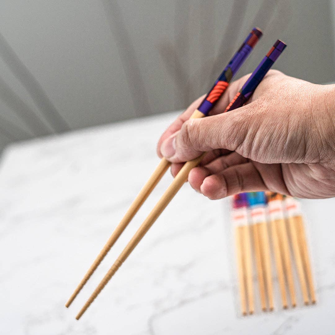 5-Piece Frank Lloyd Wright Max Hoffman Bamboo Chopsticks Set | Gift Box