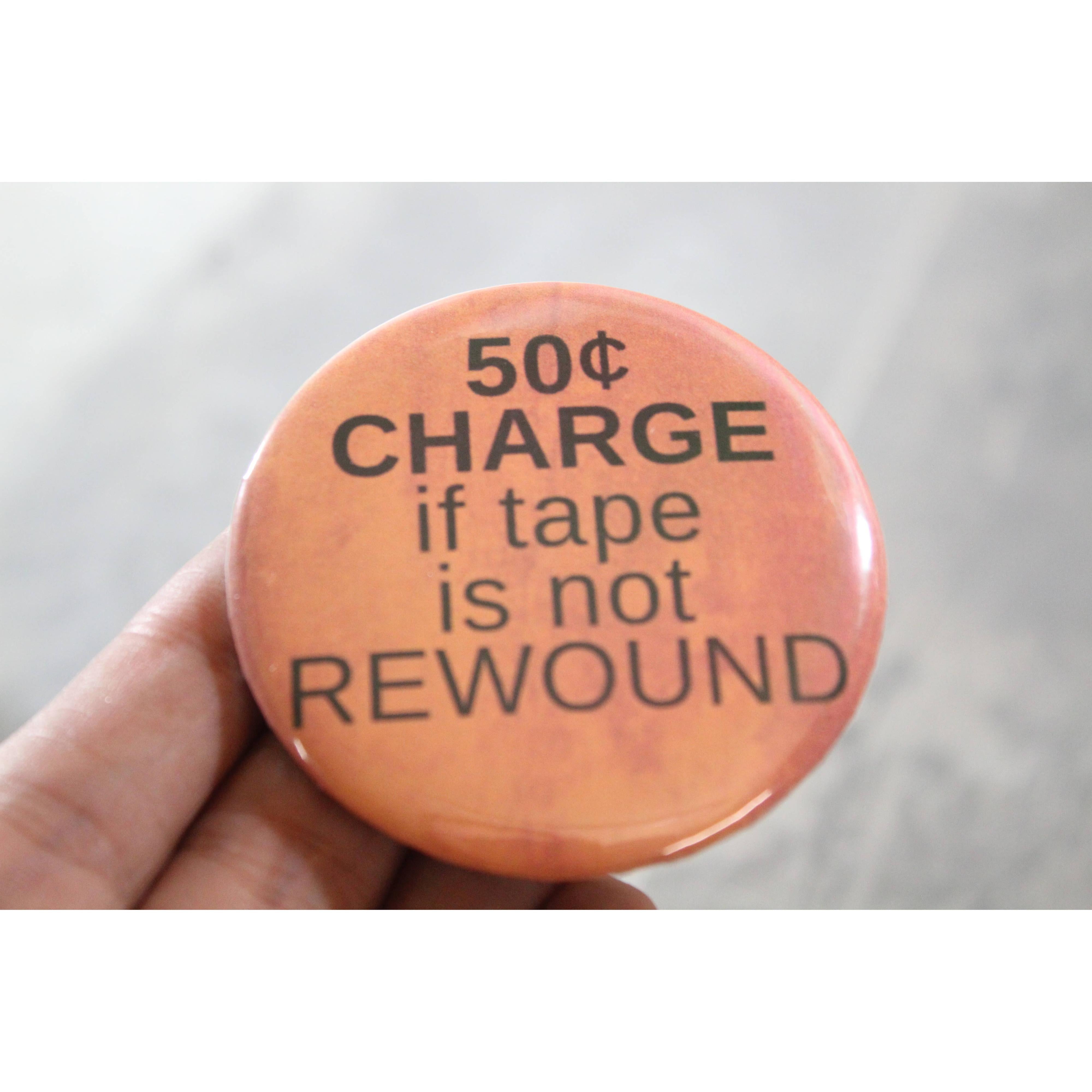 Rewind Tape Grunge Button