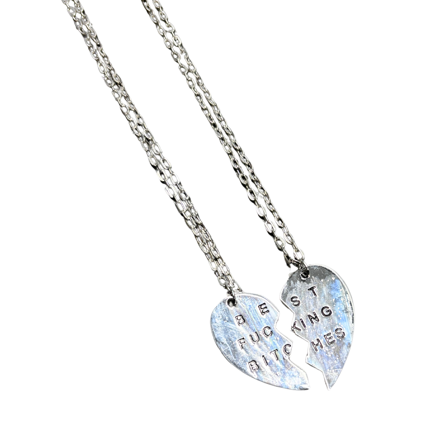 Best Fucking Bitches Set of 2 Best Friends Necklaces in Silver or Gold