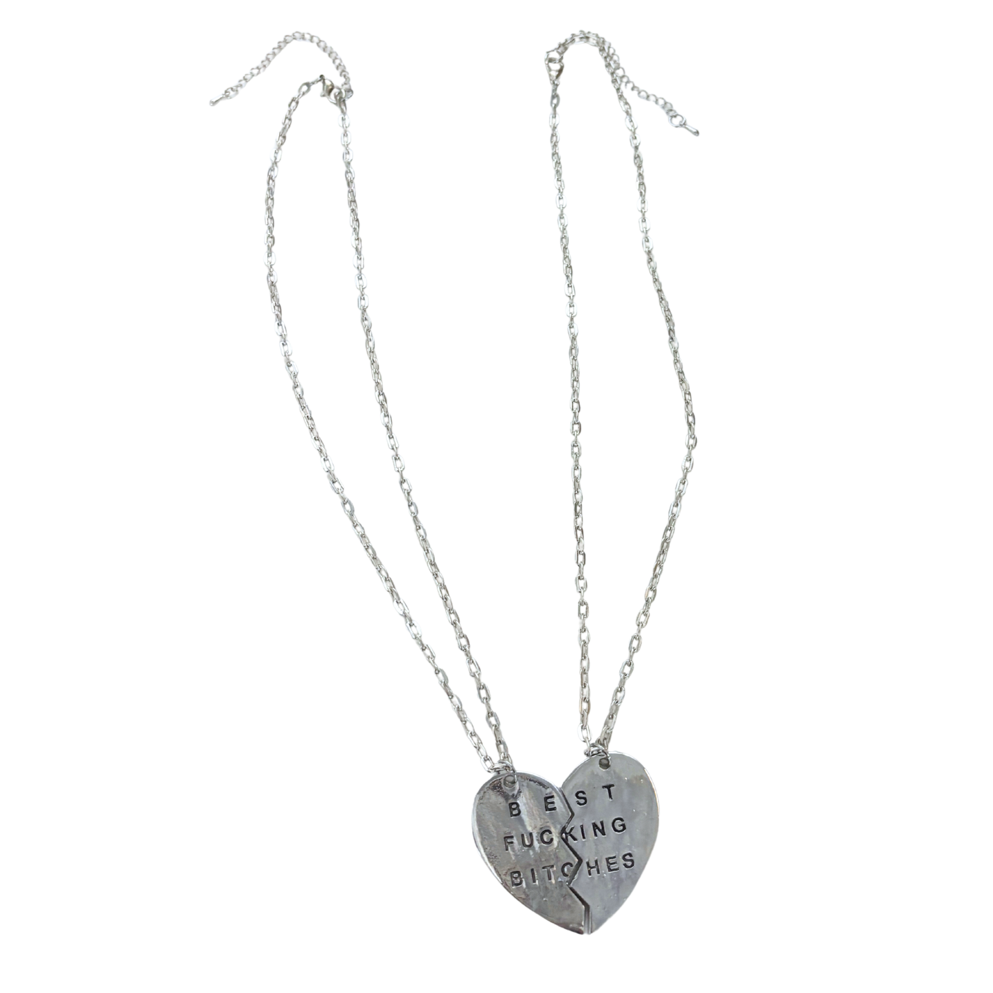 Best Fucking Bitches Set of 2 Best Friends Necklaces in Silver or Gold