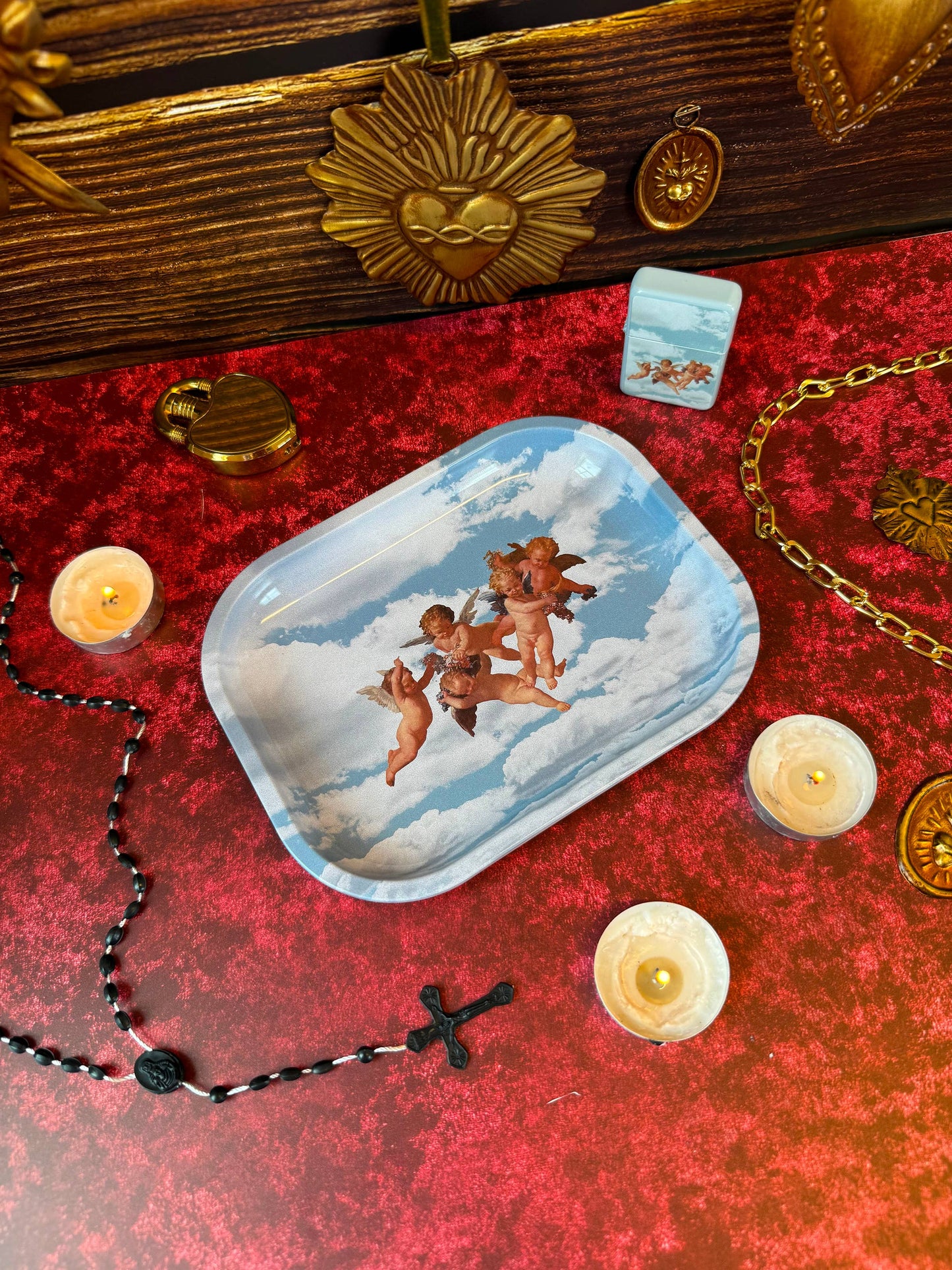 Cherub Trinket Tray | Vintage Angel Cherub Decorative Tray | Whimsical Jewelry & Catchall Dish