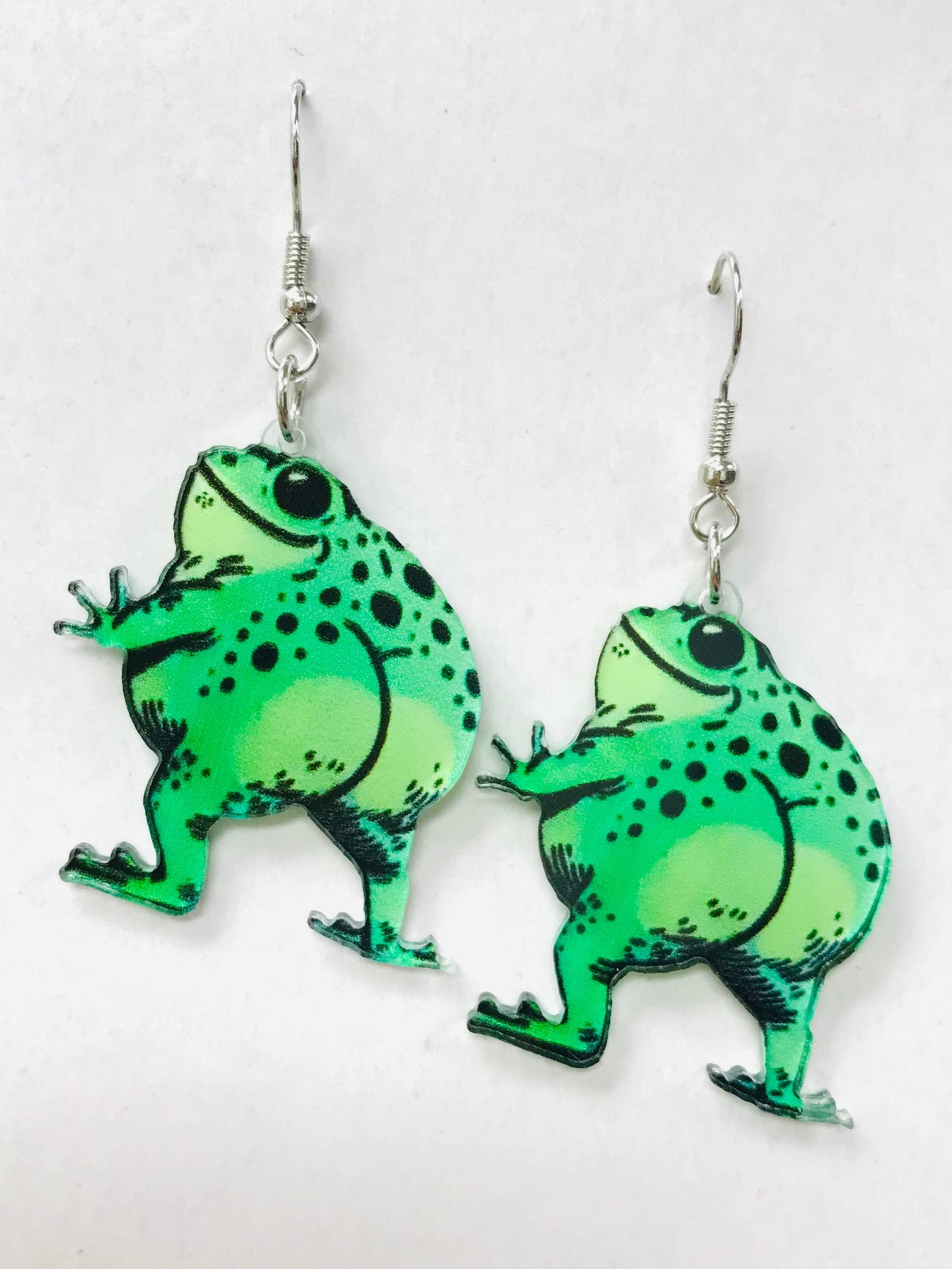 Funny Frog Butts Acrylic Earrings
