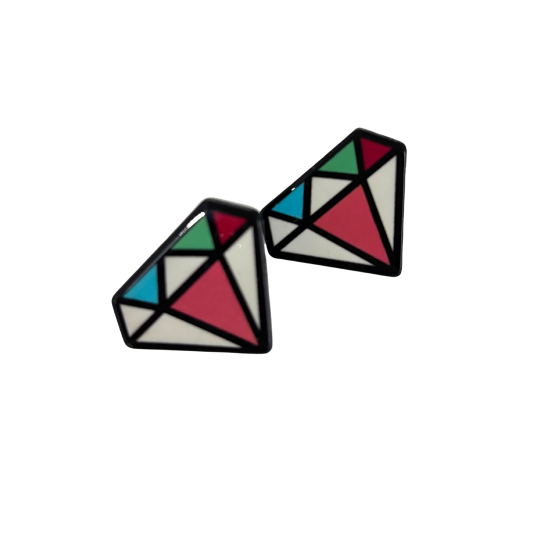 Pop Art High Gloss Statement Stud Earrings | 10 Designs to Choose From