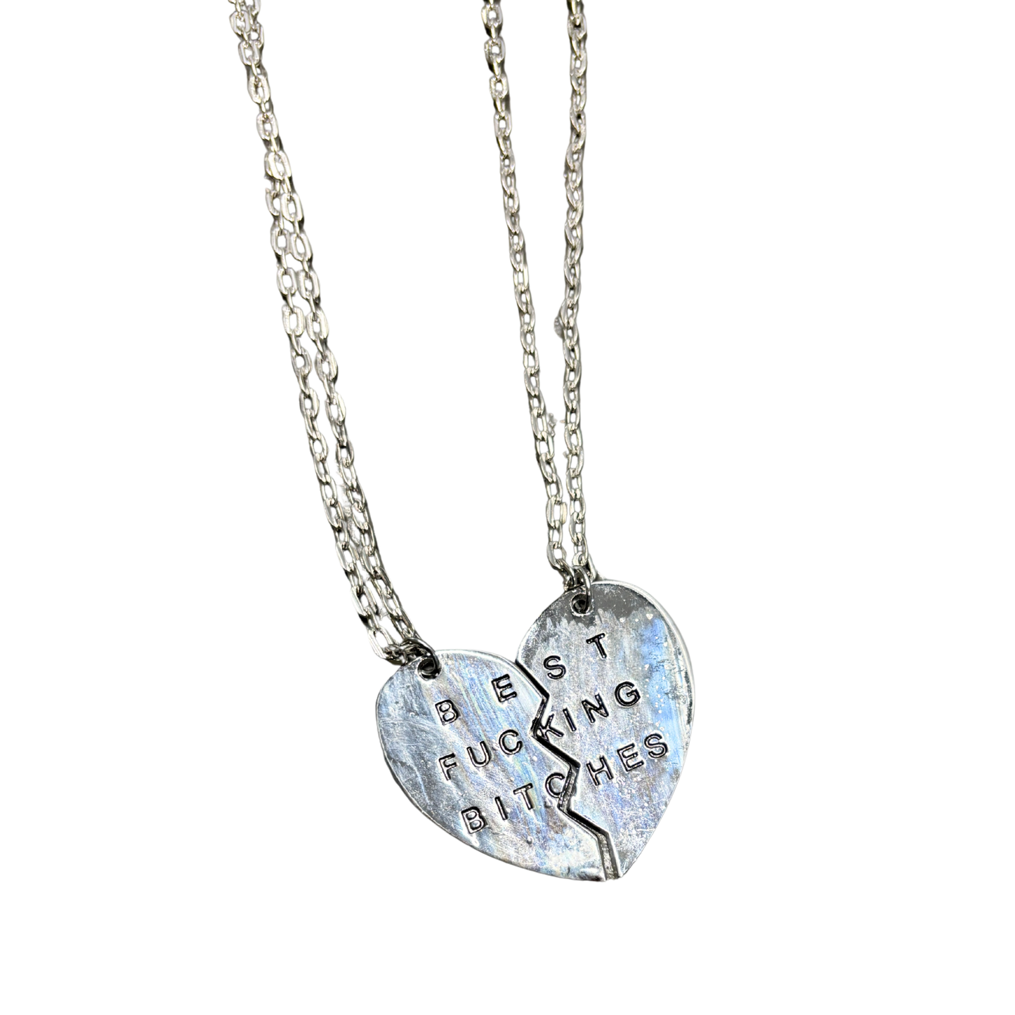 Best Fucking Bitches Set of 2 Best Friends Necklaces in Silver or Gold