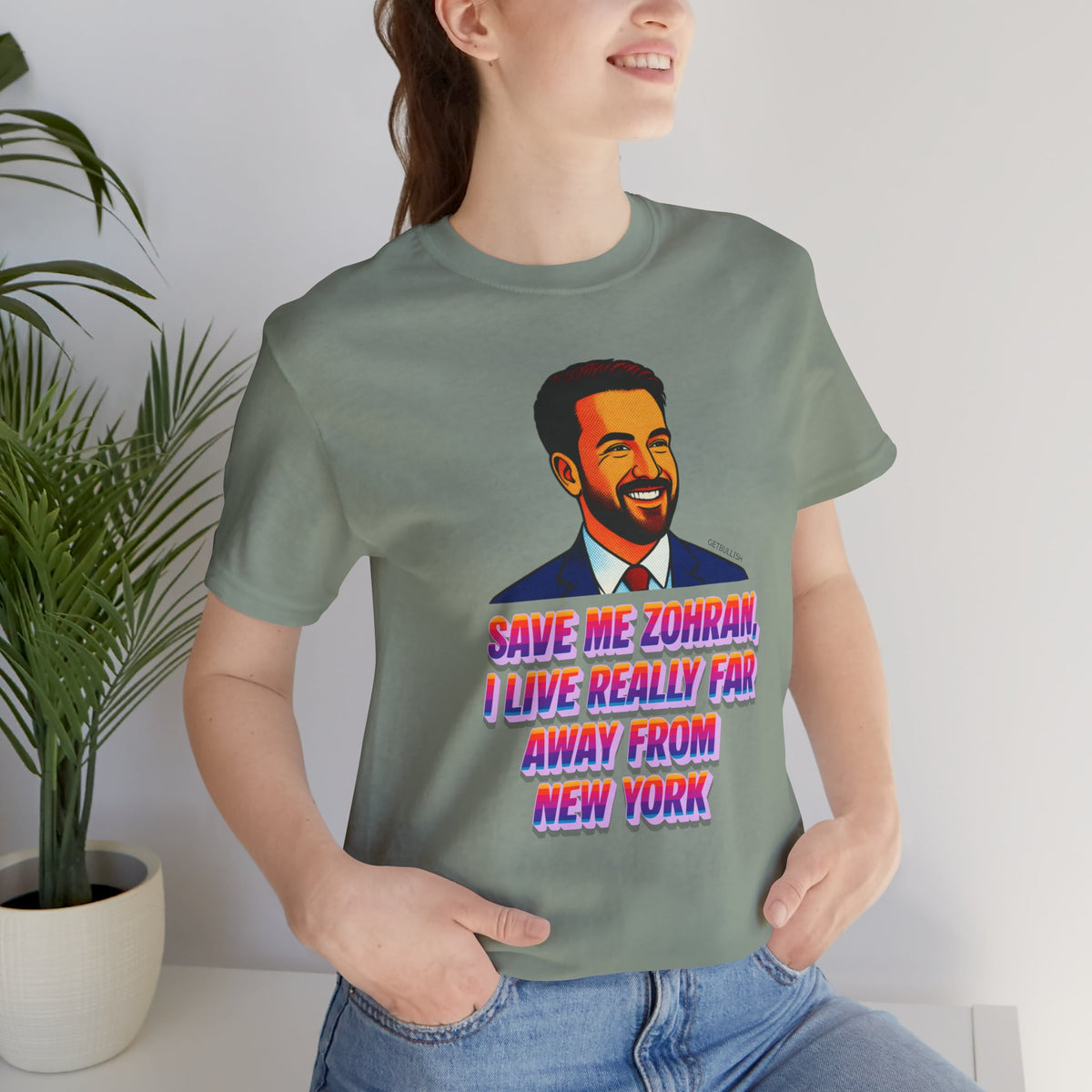 Save Me Zohran I Live Really Far Away from New York Mamdani Jersey Short Sleeve Tee [Sizes XS-4XL]